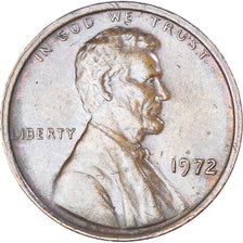 Coin, United States, Lincoln Cent, Cent, 1972, U.S. Mint, Philadelphia