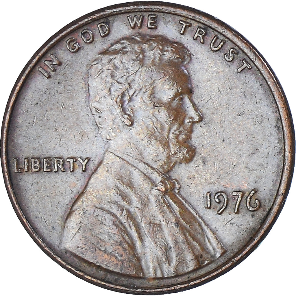 Moneta, USA, Lincoln Cent, Cent, 1976, U.S. Mint, Philadelphia, EF(40-45)