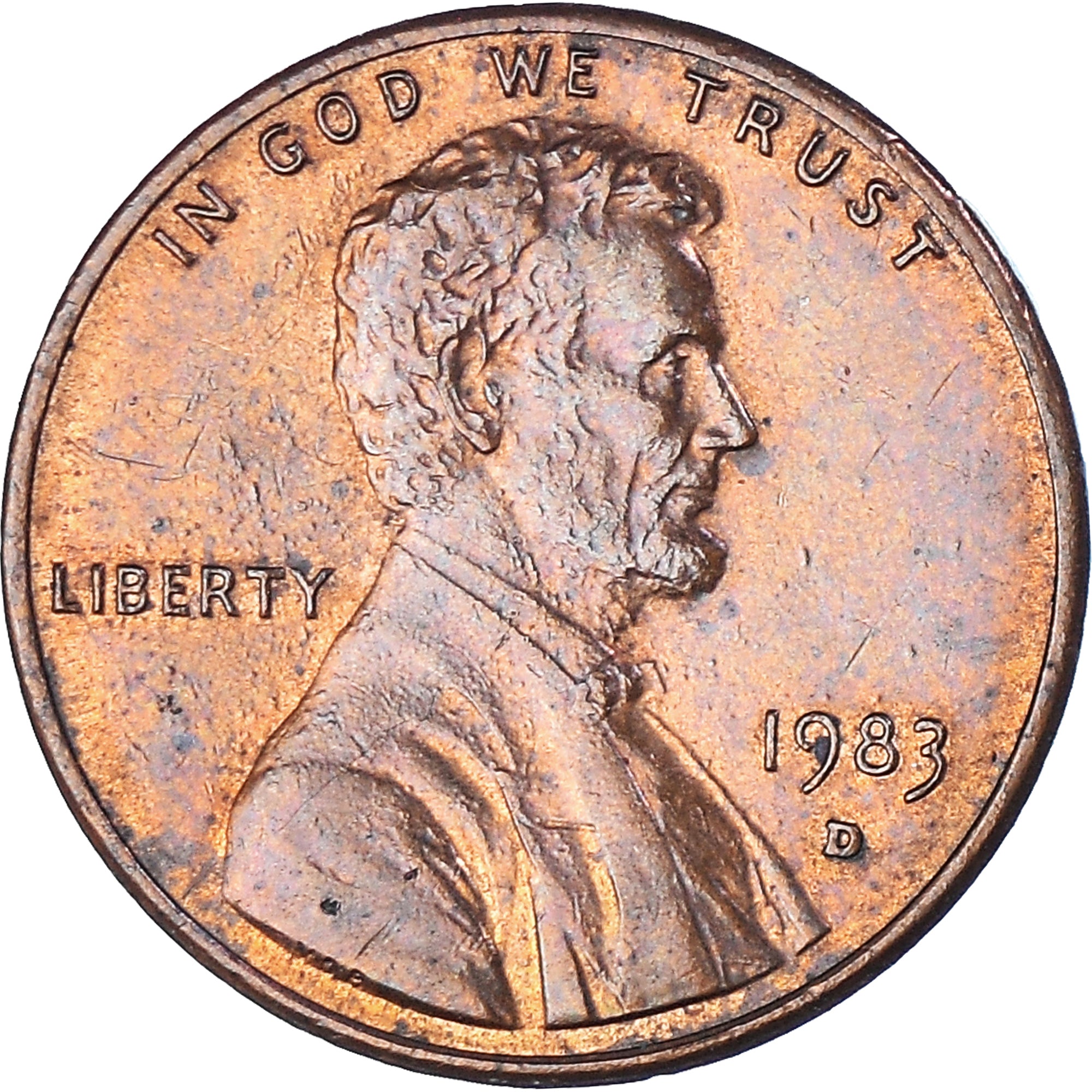 Moneta, Stati Uniti, Lincoln Cent, Cent, 1983, U.S. Mint, Denver, BB, Zinco