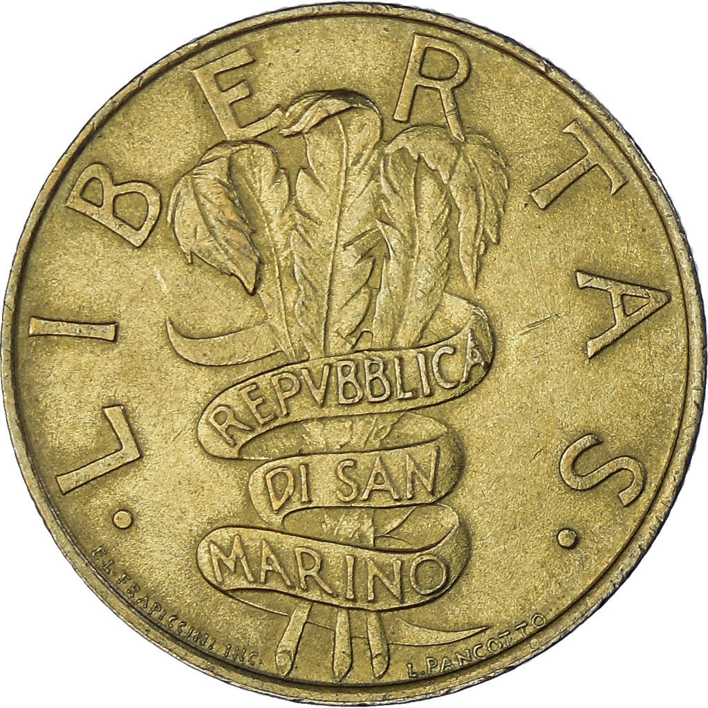 Coin, San Marino, 200 Lire, 1995, Rome, VF(30-35), Aluminum-Bronze, KM:329