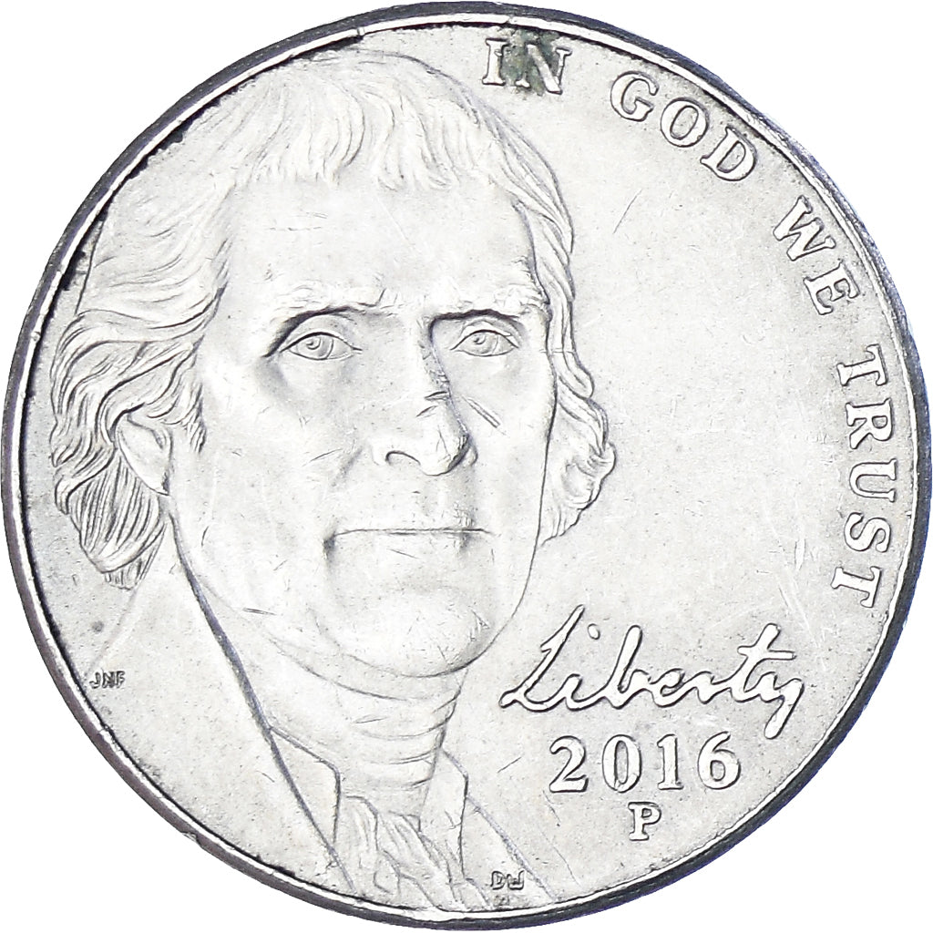 Monnaie, États-Unis, 5 Cents, 2016, Philadelphie, TTB, Cupro-nickel, KM:381