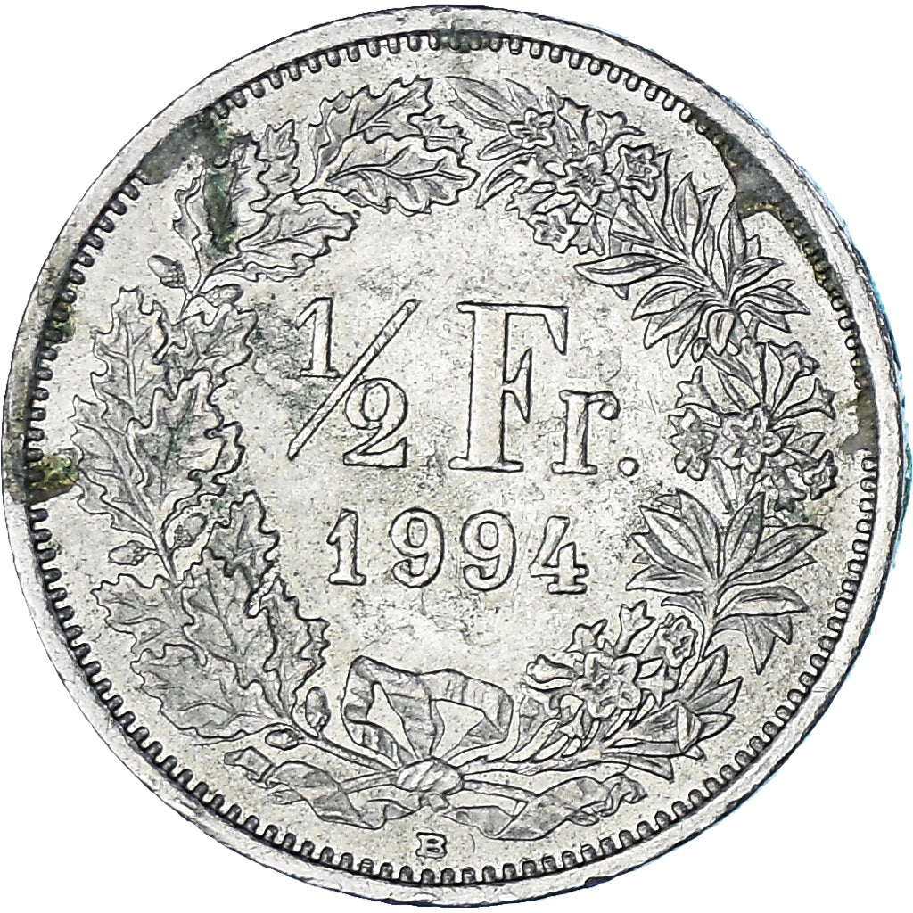Moneda, Suiza, 1/2 Franc, 1994, Bern, MBC, Cobre - níquel, KM:23a.3