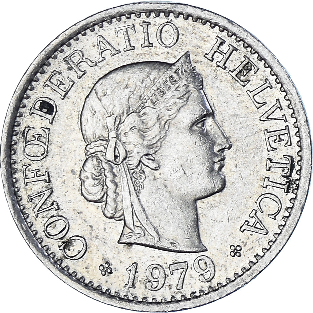 Coin, Switzerland, 10 Rappen, 1979, Bern, EF(40-45), Copper-nickel, KM:27