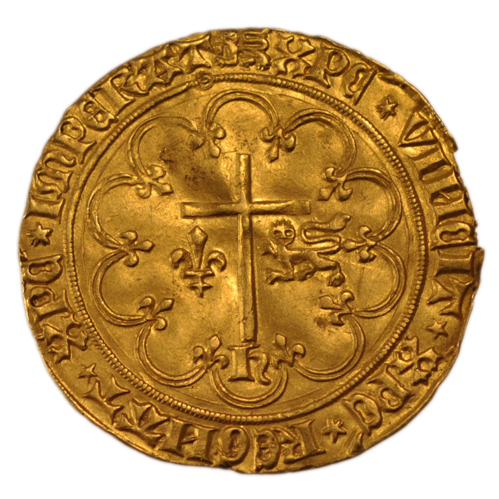 Francia, Salut d'or, 1423, Rouen, BB+, Oro, Duplessy:443A