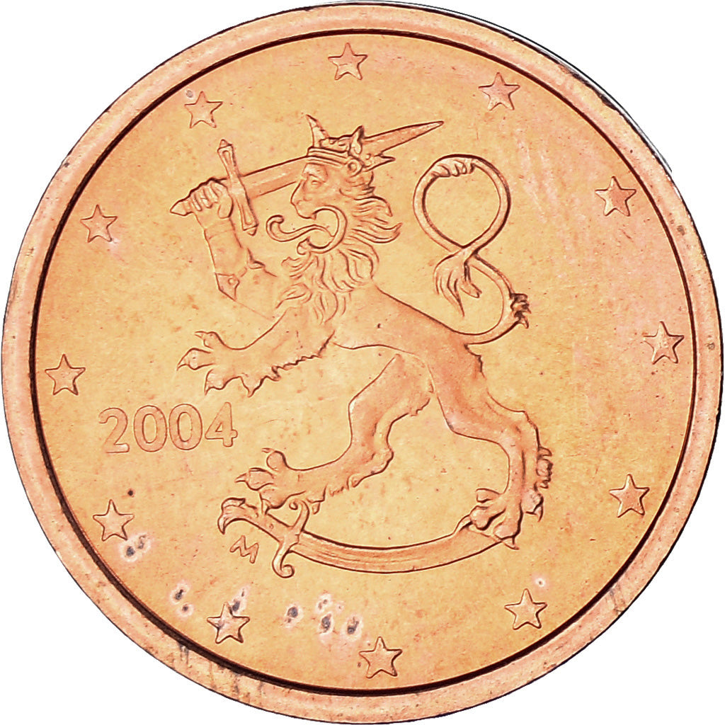 Finlandia, 2 Euro Cent, 2004, Paris, AU(50-53), Miedź platerowana stalą, KM:99