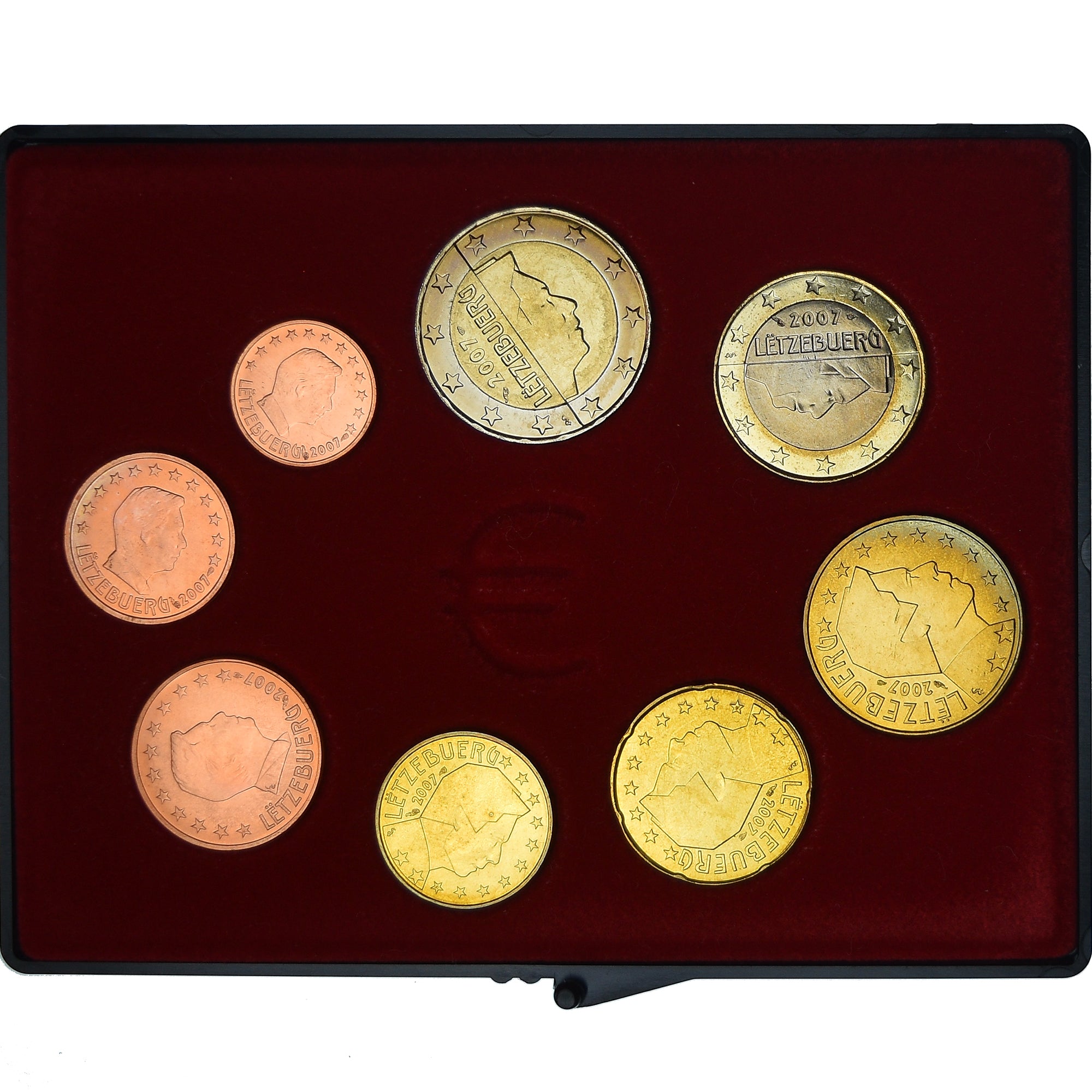 Luxembourg, Set, 2007, Set 8 monnaies Euro, MS(65-70)