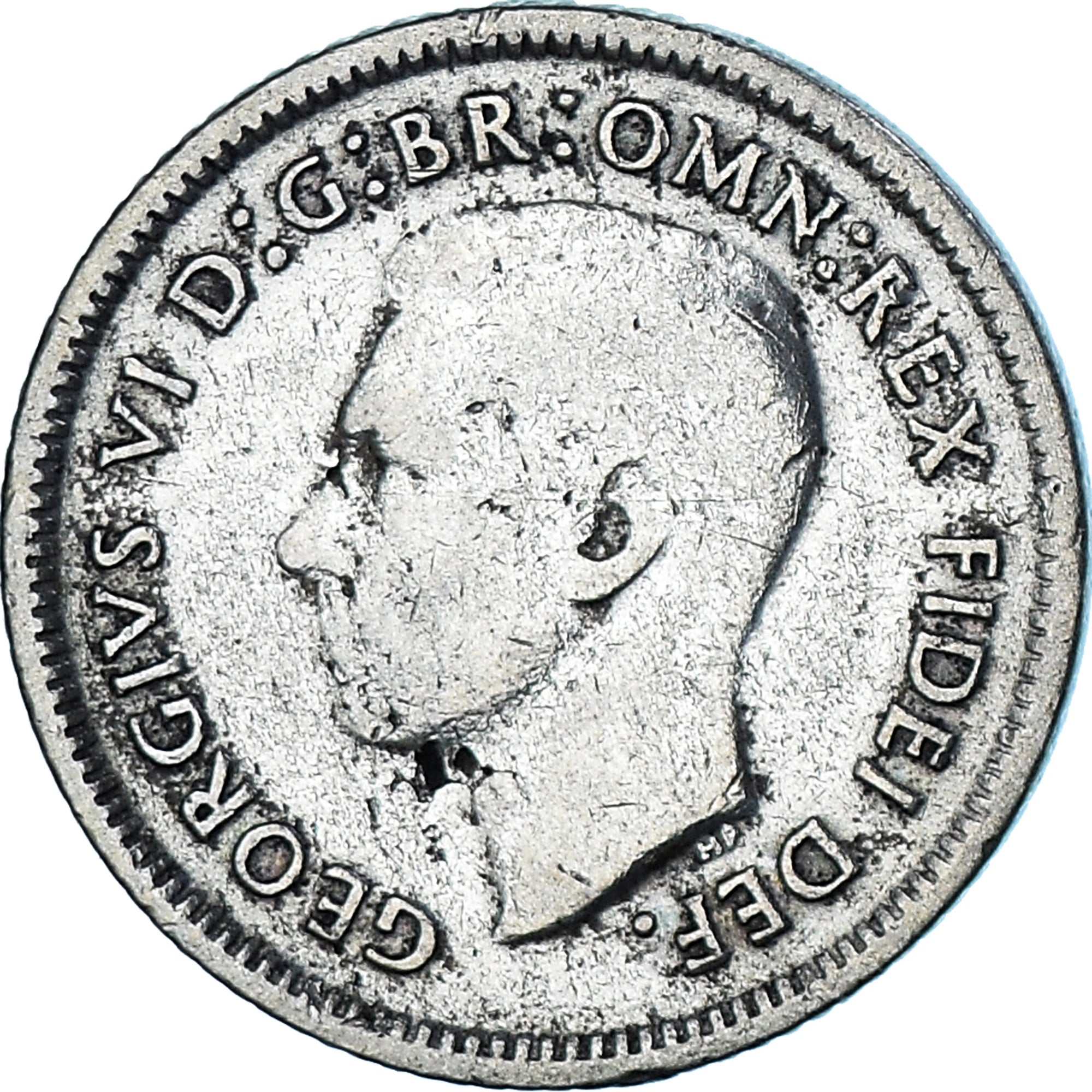 Coin, Australia, George VI, Sixpence, 1950, EF(40-45), Silver, KM:45