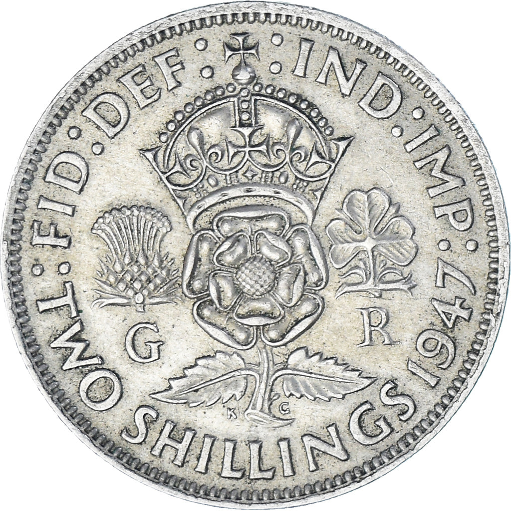 Coin, Great Britain, George VI, Florin, Two Shillings, 1947, EF(40-45)