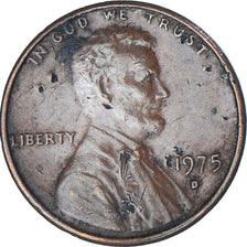 Coin, United States, Lincoln Cent, Cent, 1975, U.S. Mint, Denver, VF(30-35)