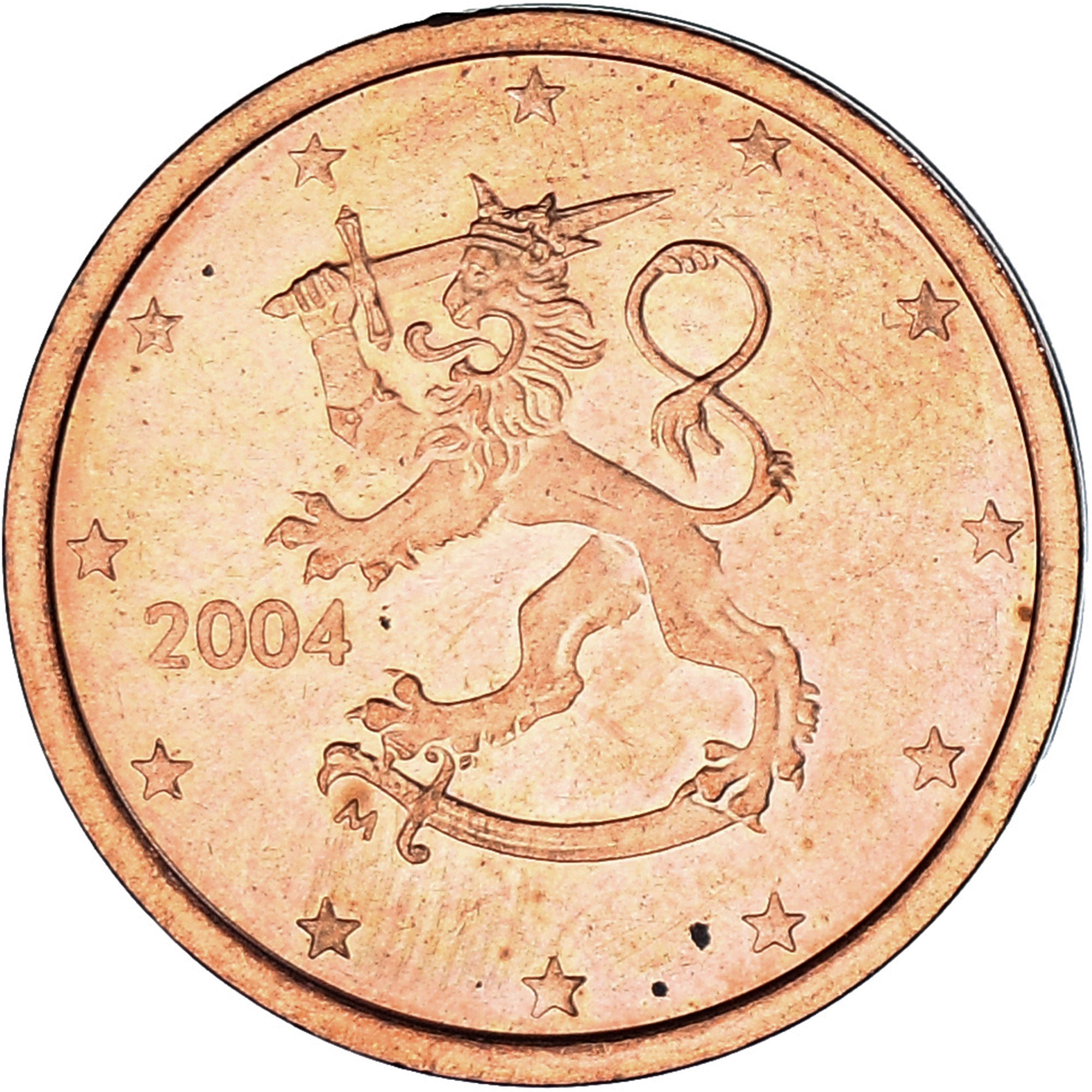 Finnland, 2 Euro Cent, 2004, SS+, Copper Plated Steel, KM:99