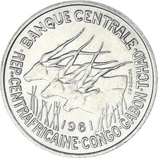 Coin, Central African States, 50 Francs, 1961, Afrique Centrale : Gabon, Congo