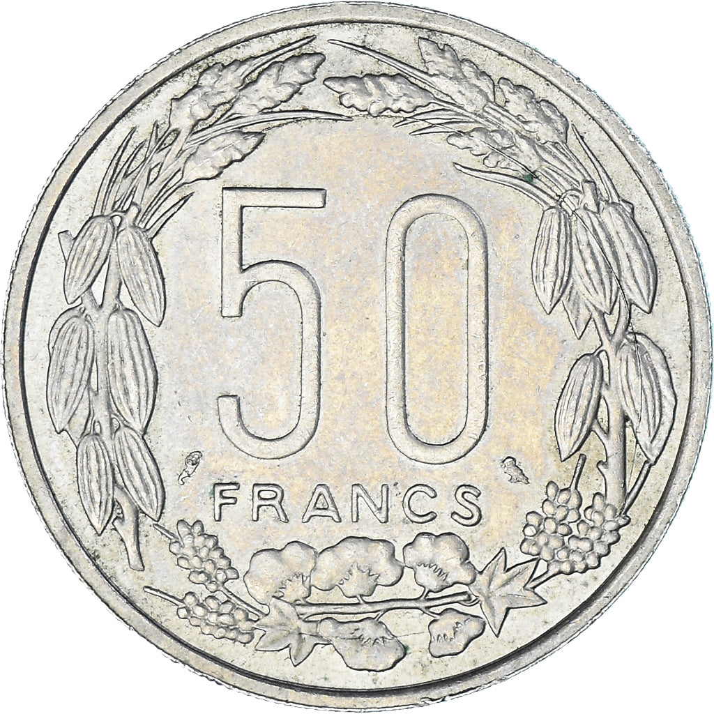 Coin, Central African States, 50 Francs, 1961, Afrique Centrale : Gabon, Congo