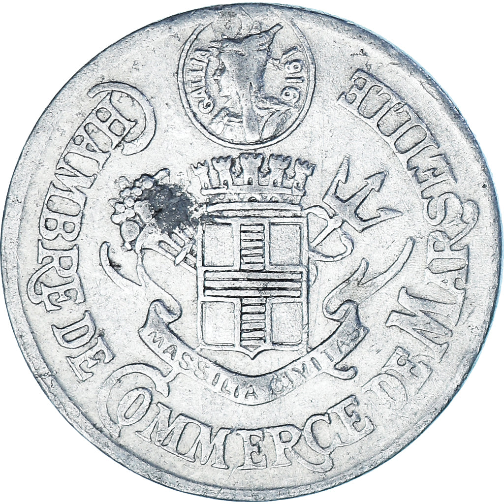 Coin, France, Chambre de Commerce de MARSEILLE, 10 Centimes, 1916, EF(40-45)