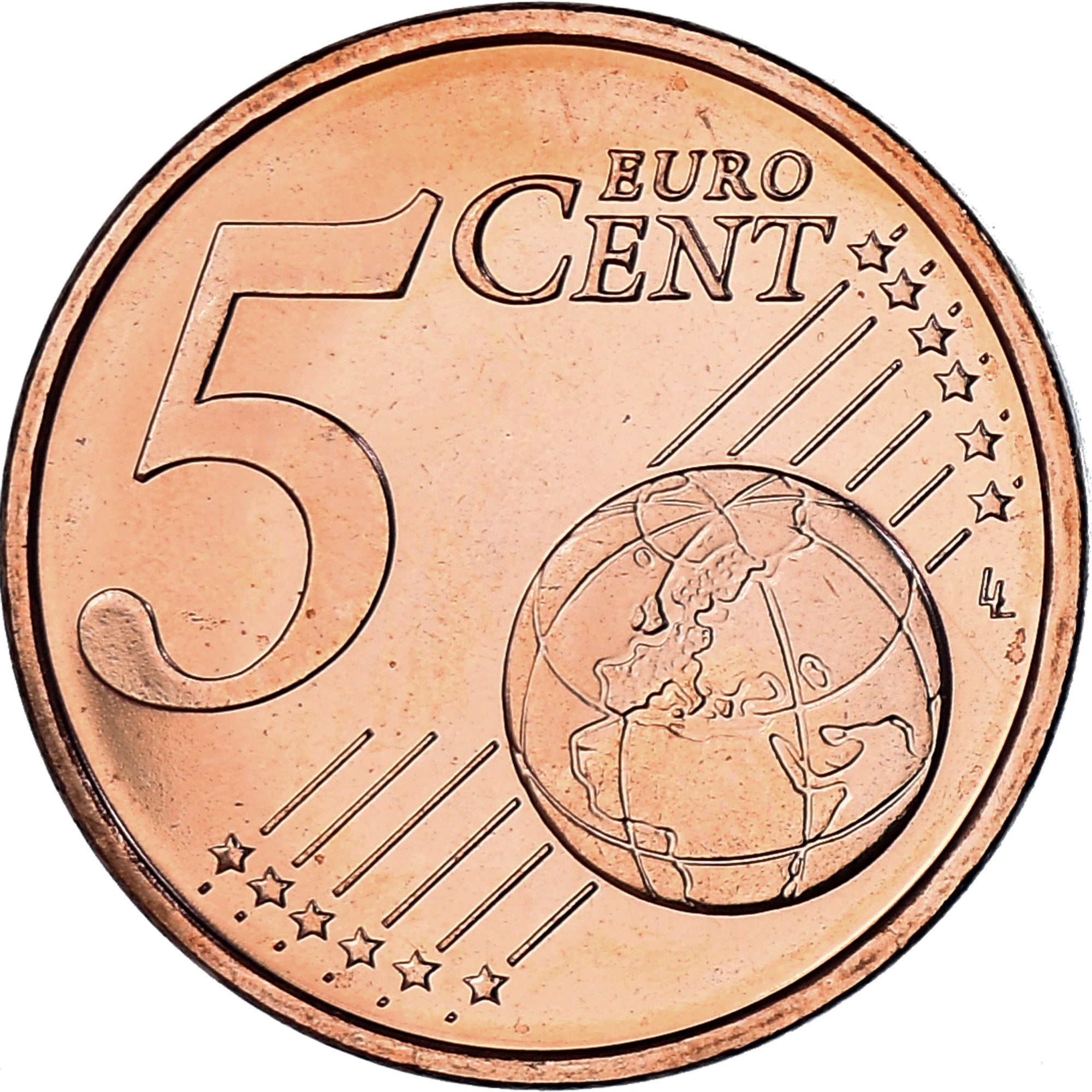 Frankreich, 5 Euro Cent, 2013, Paris, UNZ, Copper Plated Steel, KM:1284