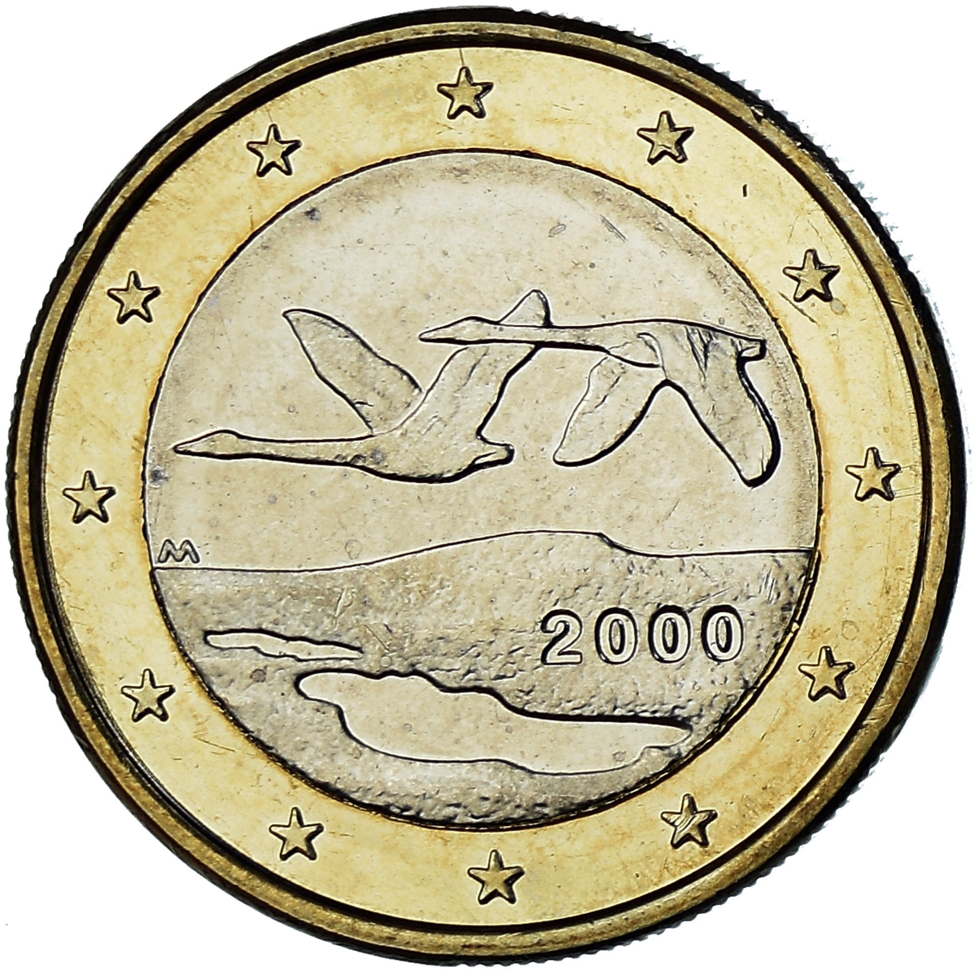 Finlandia, Euro, 2000, Vantaa, MS(63), Bimetaliczny, KM:104