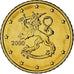 Finlandia, 50 Euro Cent, 2000, Vantaa, SC, Latón, KM:103