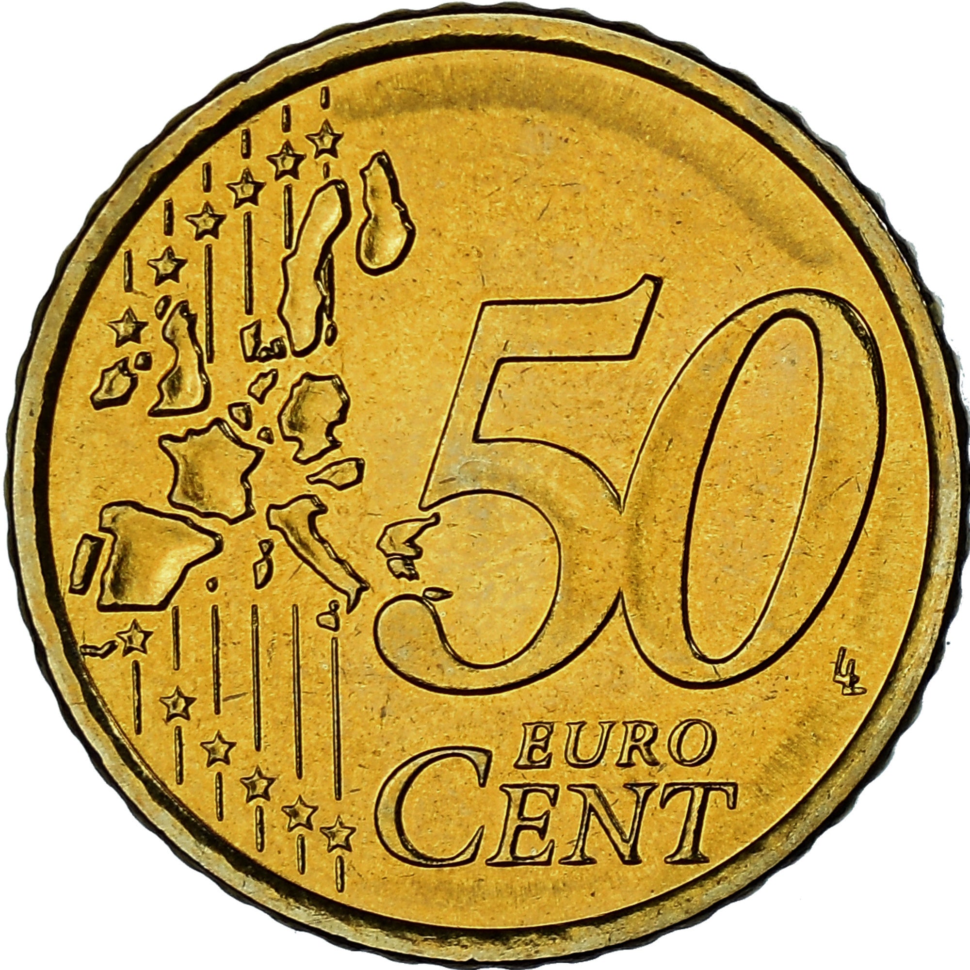 Finlandia, 50 Euro Cent, 2000, Vantaa, SC, Latón, KM:103