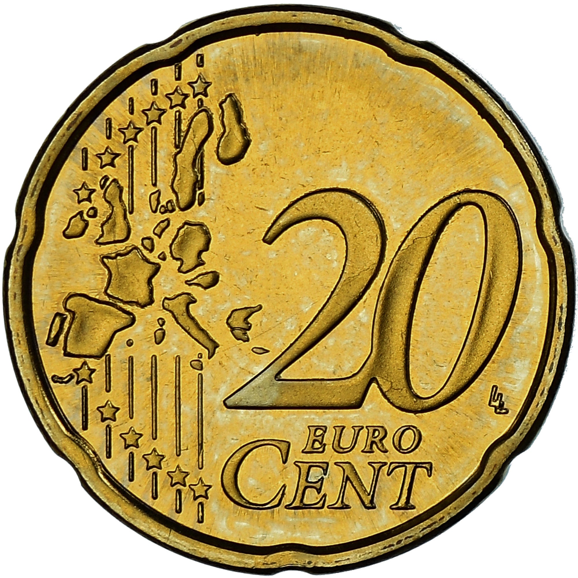 Finland, 20 Euro Cent, 2000, Vantaa, MS(63), Brass, KM:102