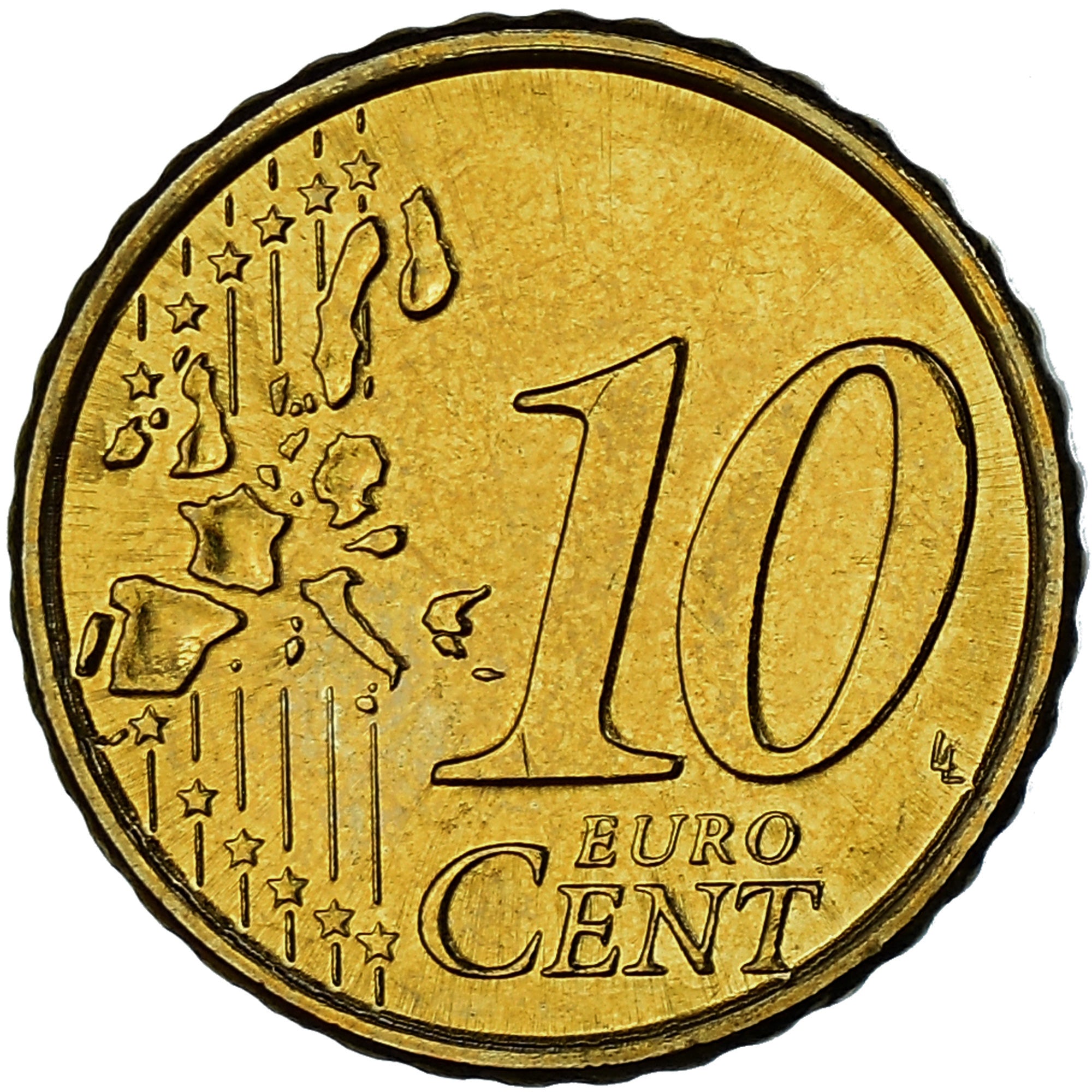 Finnland, 10 Euro Cent, 2000, Vantaa, UNZ, Messing, KM:101