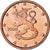 Finlandia, Euro Cent, 2000, Vantaa, MS(63), Miedź platerowana stalą, KM:98