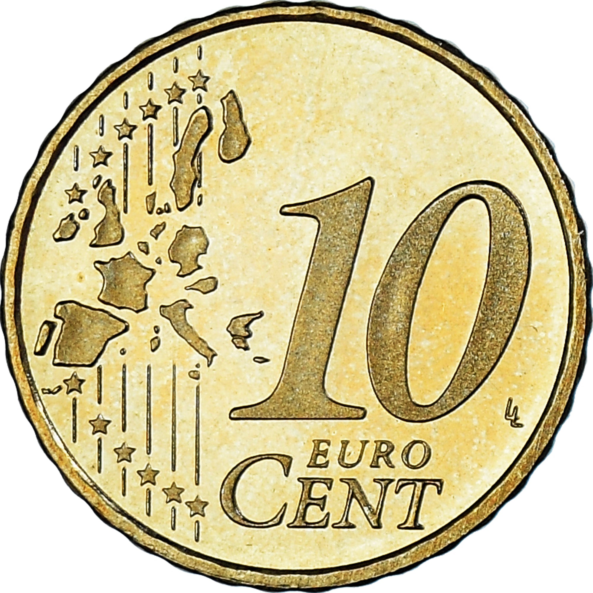 Luxemburgo, 10 Euro Cent, 2004, Utrecht, FDC, Latón, KM:78