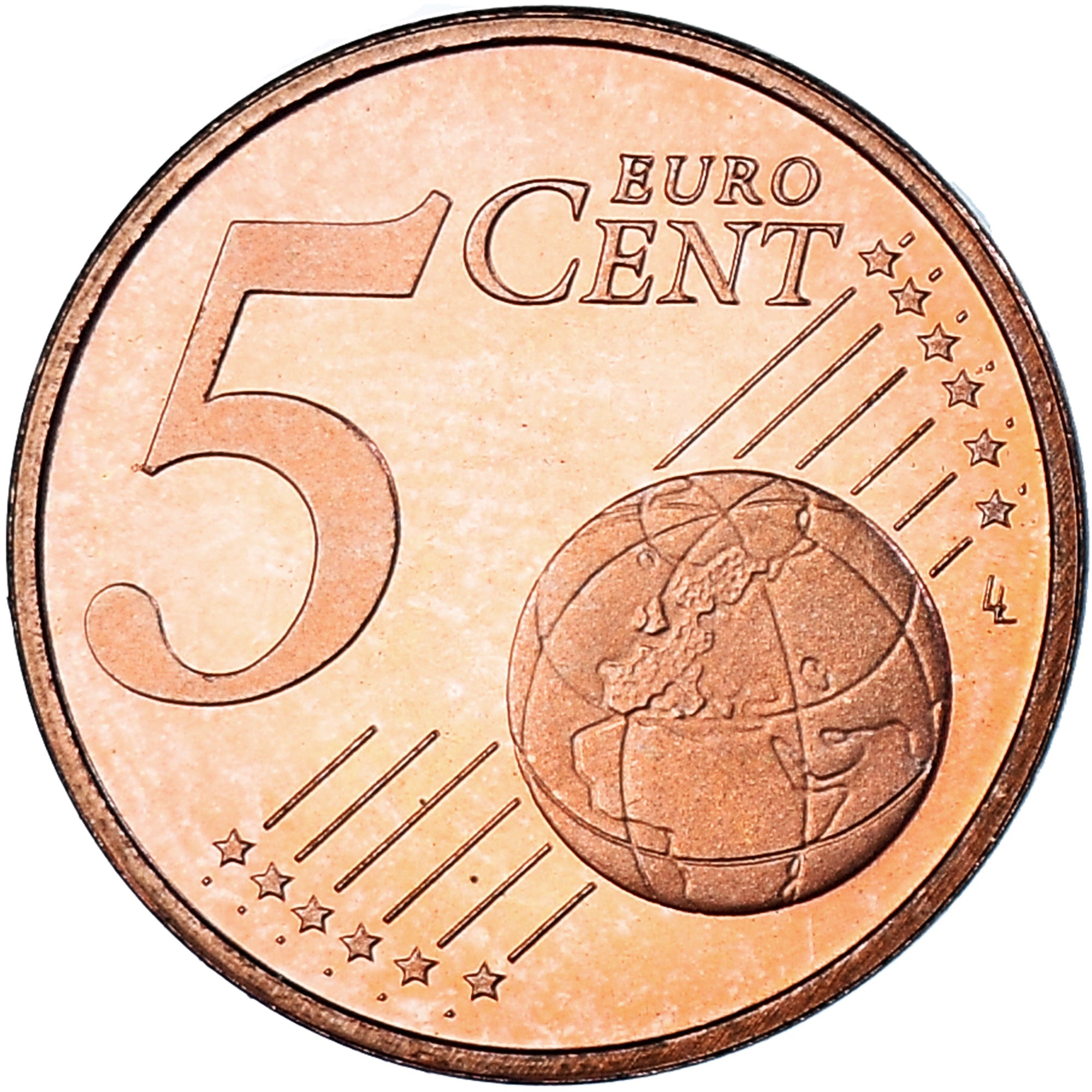 Luxemburgo, 5 Euro Cent, 2004, Utrecht, FDC, Cobre chapado en acero
