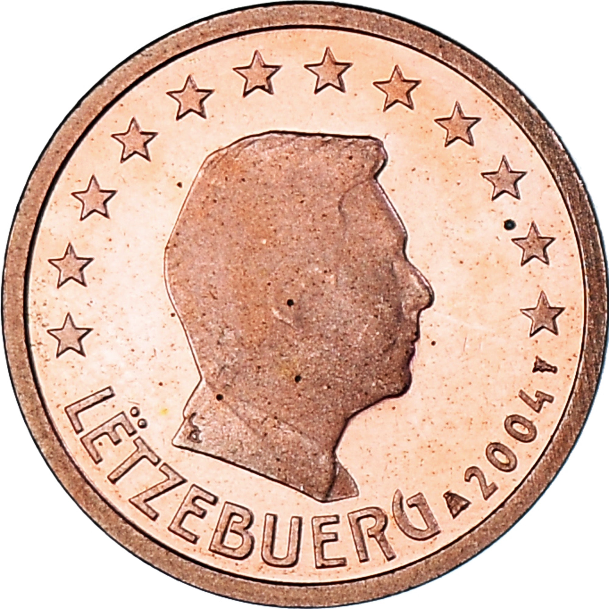 Luxemburgo, Euro Cent, 2004, Utrecht, MS(65-70), Aço Cromado a Cobre, KM:75