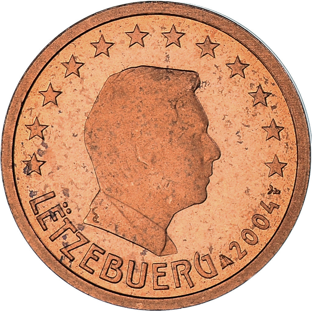 Luxemburgo, 2 Euro Cent, 2004, Utrecht, EF(40-45), Aço Cromado a Cobre, KM:76