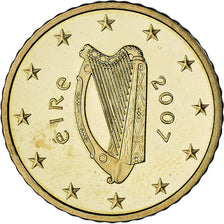 IRELAND REPUBLIC, 50 Euro Cent, 2007, BE, MS(65-70), Brass, KM:49