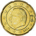 Belgia, 20 Euro Cent, 2004, Brussels, MS(65-70), Mosiądz, KM:228