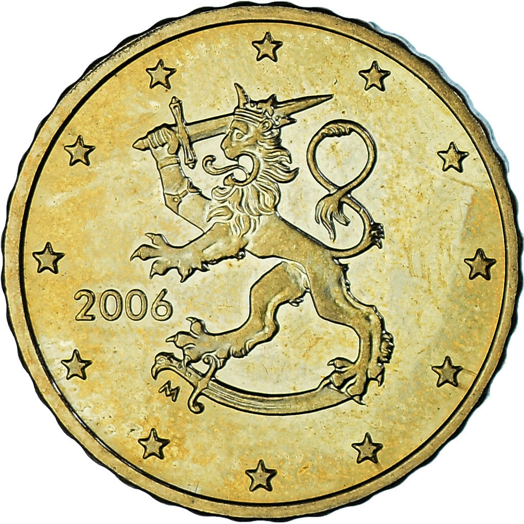 Finlandia, 10 Euro Cent, 2006, Vantaa, MS(63), Mosiądz, KM:101