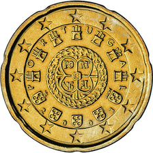 Portugal, 20 Euro Cent, 2003, Lisbon, MS(63), Brass, KM:744