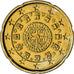 Portugal, 20 Euro Cent, 2003, Lisbon, MS(63), Brass, KM:744