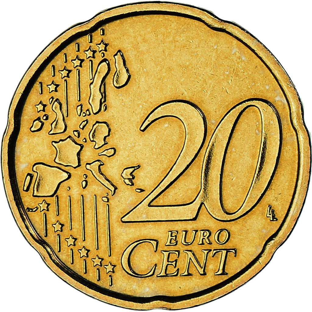 Portugal, 20 Euro Cent, 2003, Lisbon, MS(63), Brass, KM:744