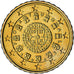 Portugal, 10 Euro Cent, 2003, Lisbon, MS(63), Brass, KM:743