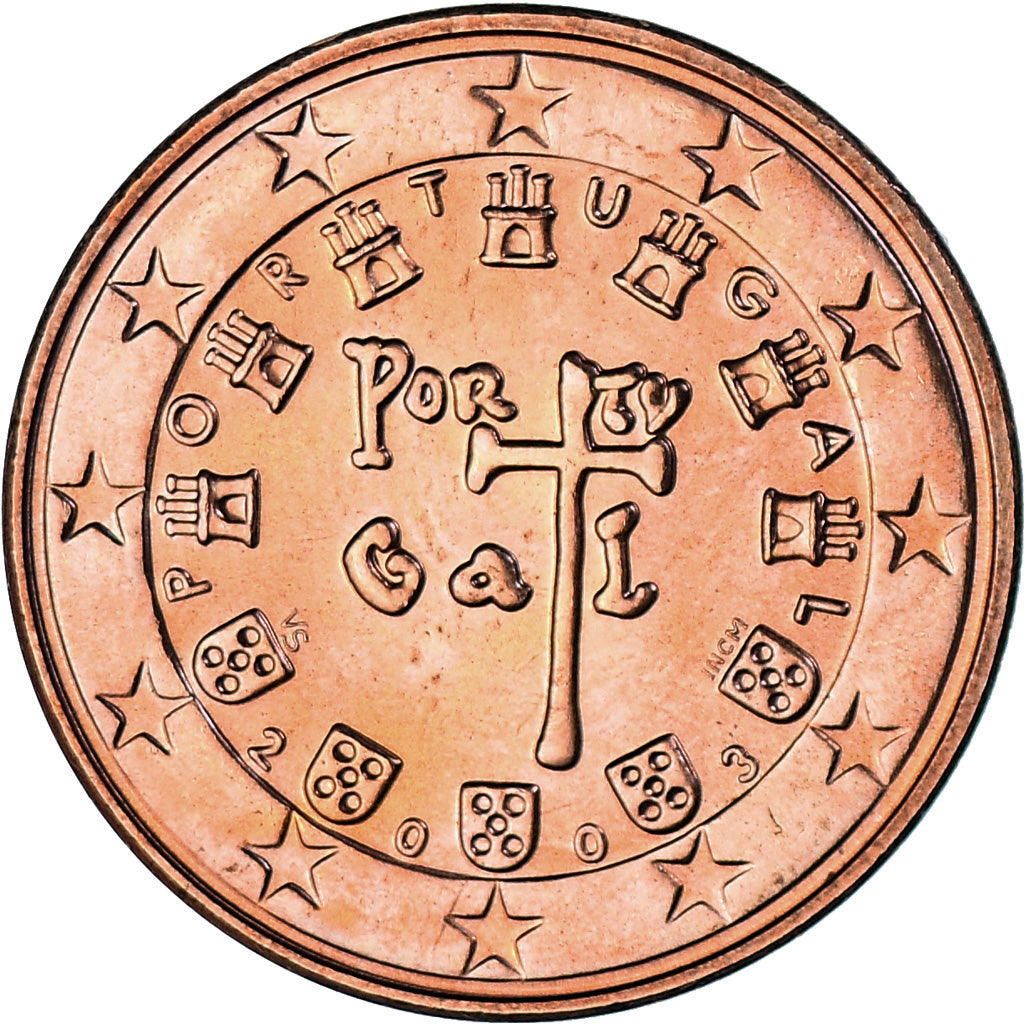 Portugal, 5 Euro Cent, 2003, Lisbon, MS(65-70), Copper Plated Steel, KM:742