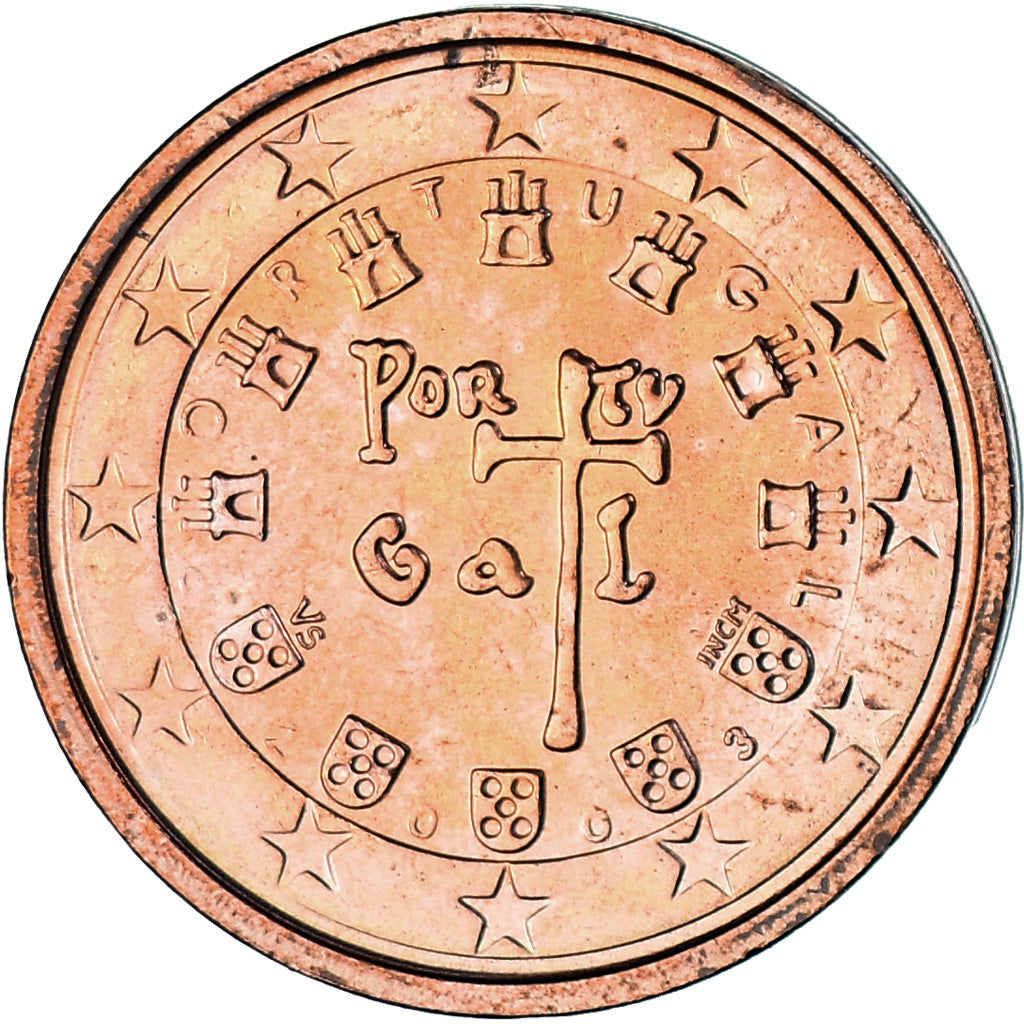 Portugal, 2 Euro Cent, 2003, Lisbon, MS(63), Copper Plated Steel, KM:741