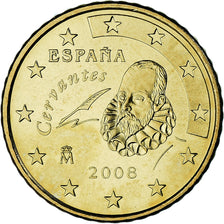 Spain, 50 Euro Cent, 2008, Madrid, MS(63), Brass, KM:1072