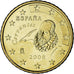 Spain, 50 Euro Cent, 2008, Madrid, MS(63), Brass, KM:1072
