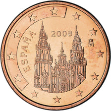 Spain, 5 Euro Cent, 2008, Madrid, MS(63), Copper Plated Steel, KM:1042