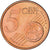 España, 5 Euro Cent, 2008, Madrid, SC, Cobre chapado en acero, KM:1042