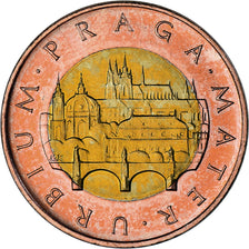 Coin, Czech Republic, 50 Korun, 1993, MS(63), Bi-Metallic, KM:1