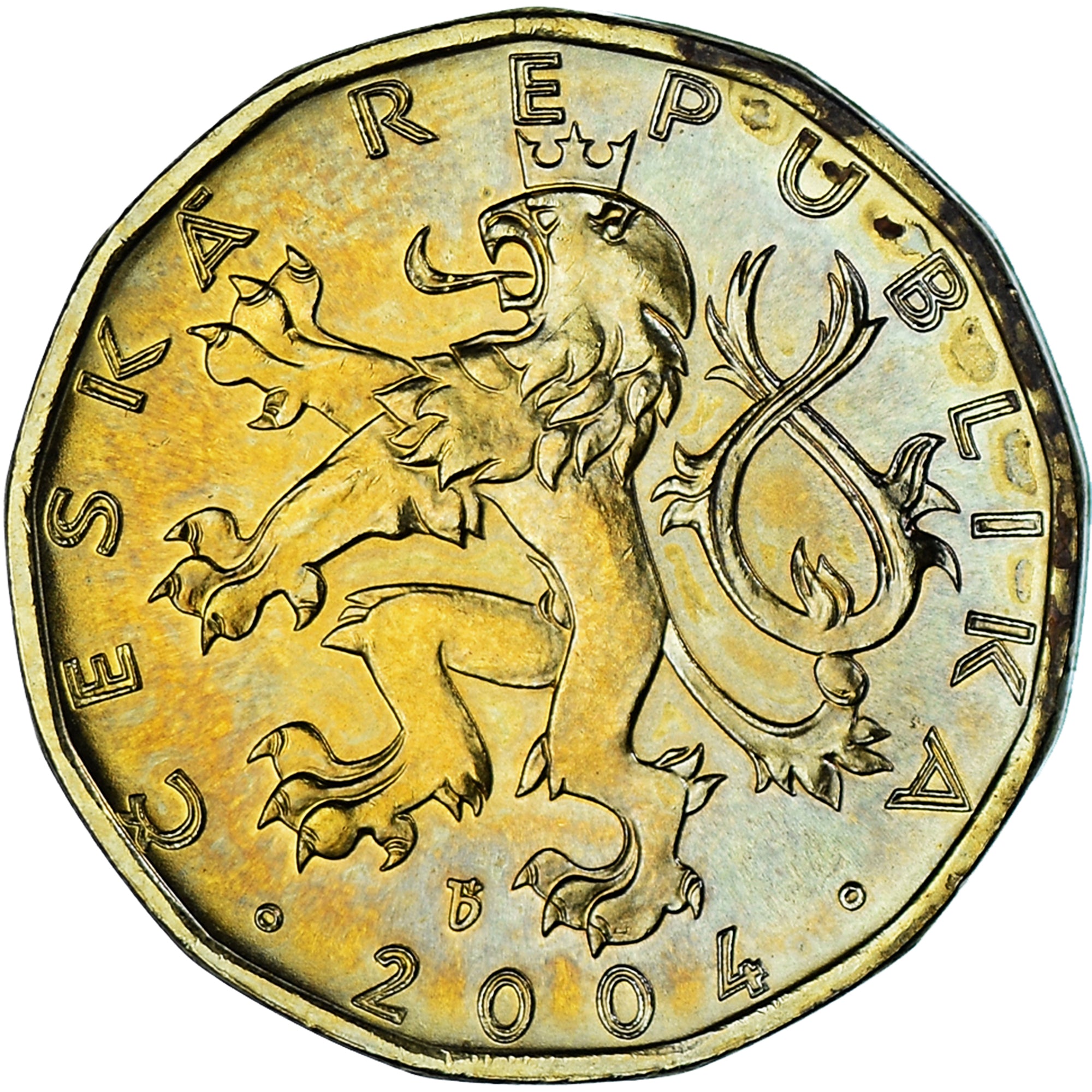Coin, Czech Republic, 20 Korun, 2004, MS(63), Acier plaqué laiton, KM:5
