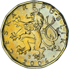 Coin, Czech Republic, 20 Korun, 2004, MS(63), Acier plaqué laiton, KM:5