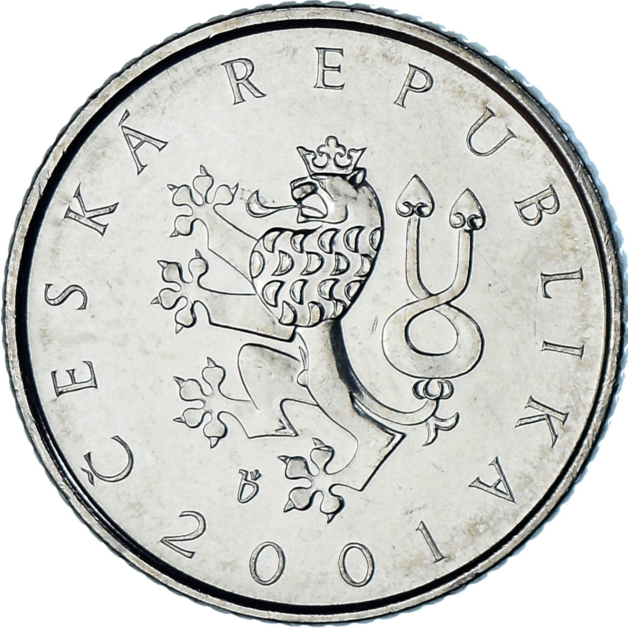 Moeda, República Checa, Koruna, 2001, MS(63), Aço Niquelado, KM:7