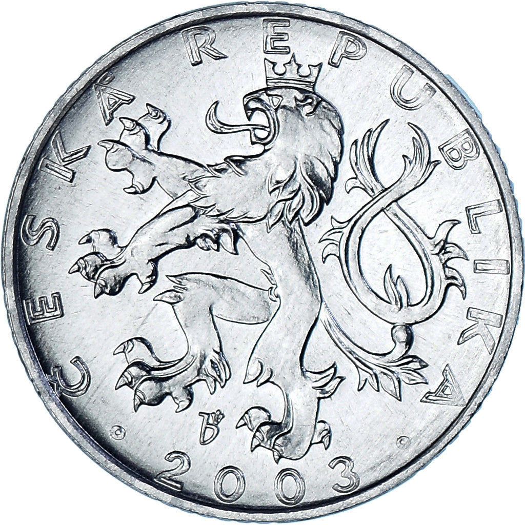 Moneta, Czechy, 50 Haleru, 2003, MS(63), Aluminium, KM:3.1