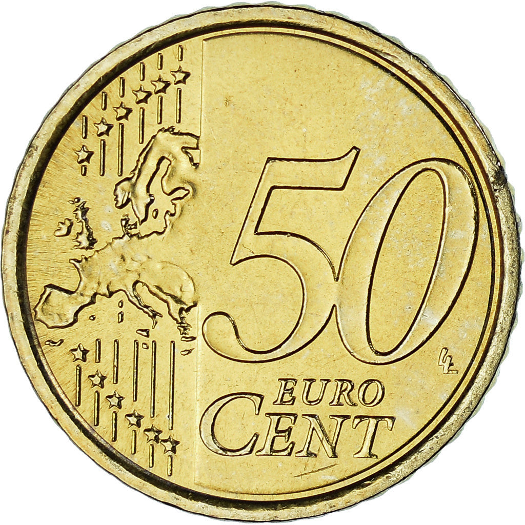 VATICAN CITY, 50 Euro Cent, 2010, Rome, MS(63), Brass, KM:387