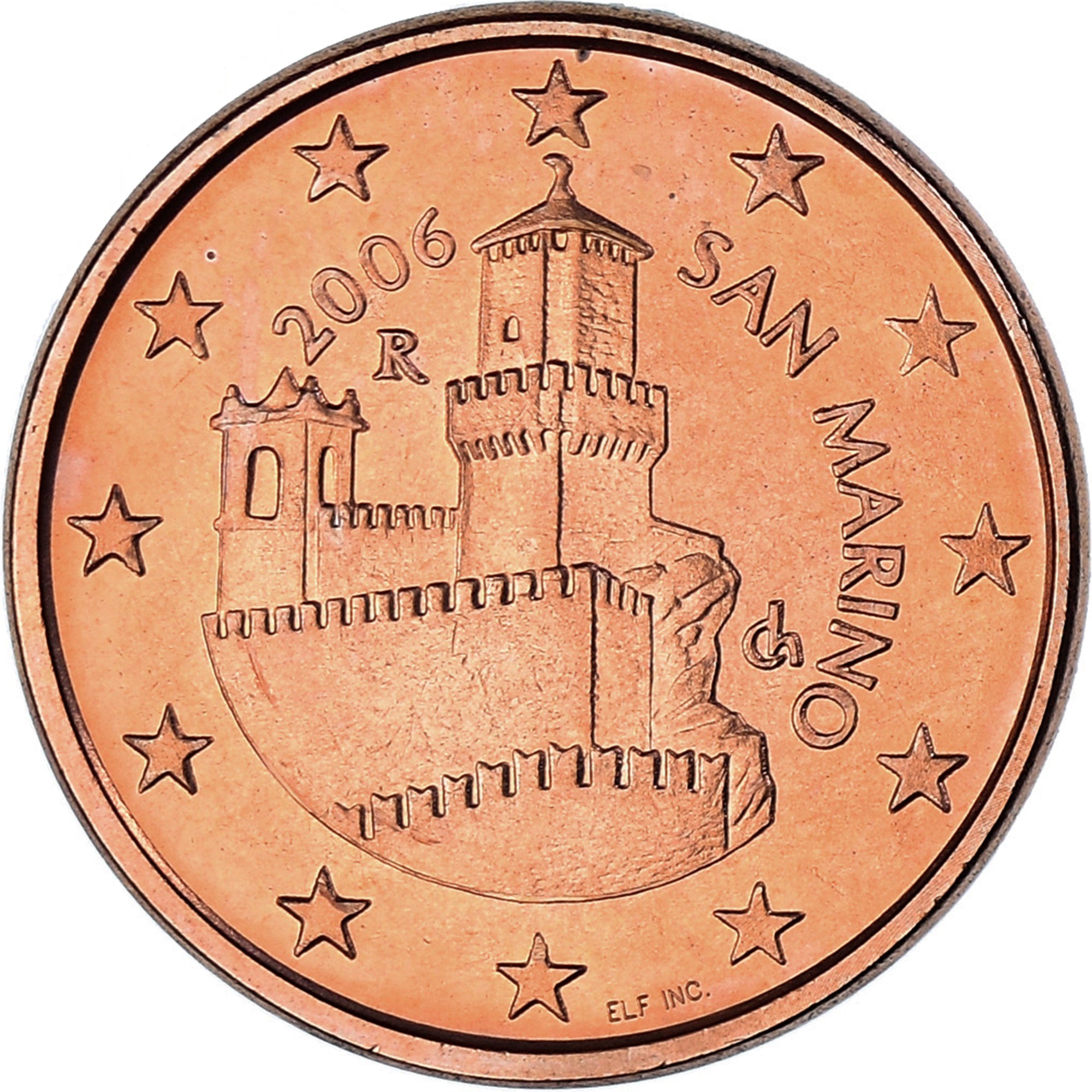 San Marino, 5 Euro Cent, 2006, Rome, SPL, Acciaio placcato rame, KM:442