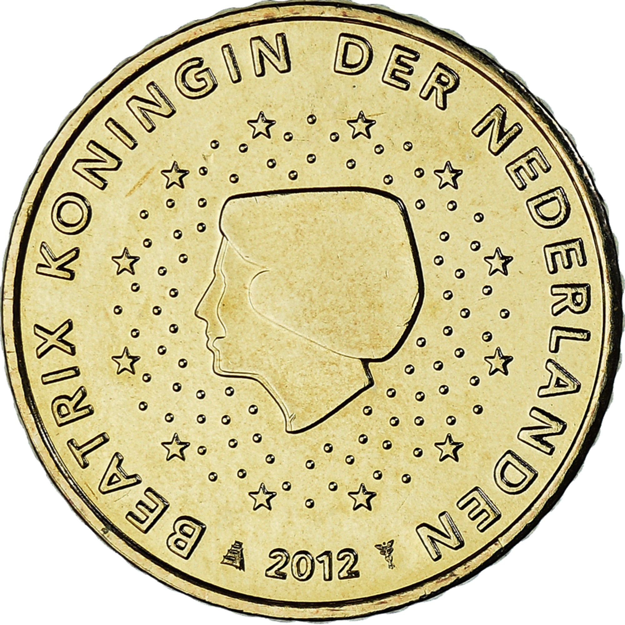 Países Baixos, 50 Euro Cent, 2012, Utrecht, MS(63), Latão, KM:270