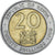 Moeda, Quénia, 20 Shillings, 1998, British Royal Mint, AU(50-53), Bimetálico